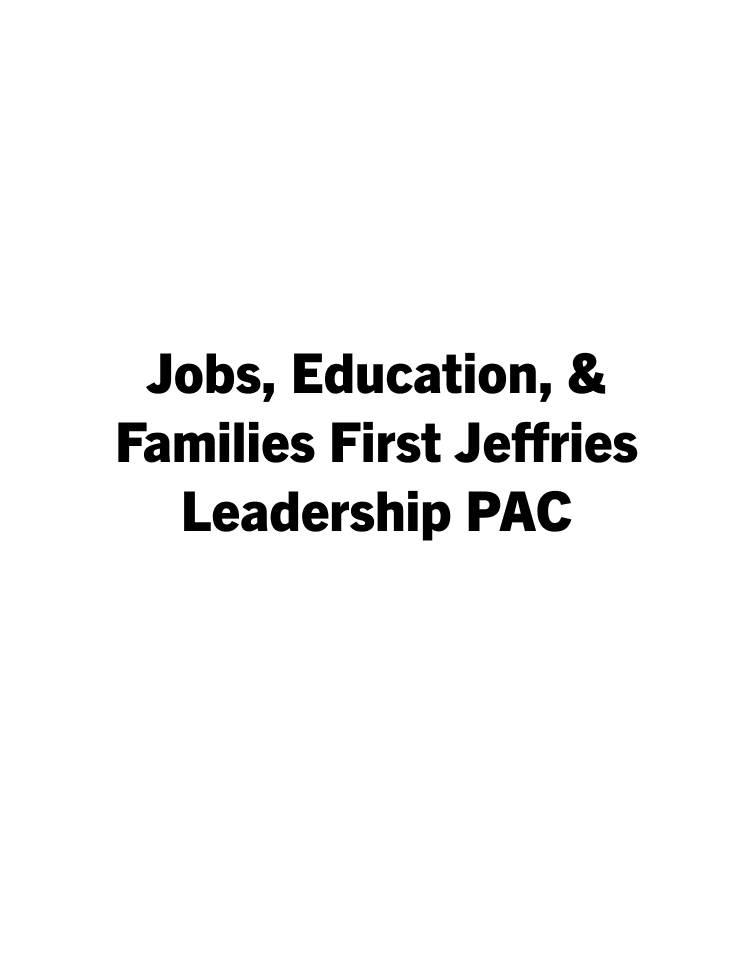 photo of Jobs, Education, & Families First Jeffries Leadership PAC (Leadership PAC of Congressman Hakeem Jeffries)